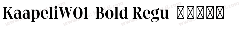 KaapeliW01-Bold Regu字体转换